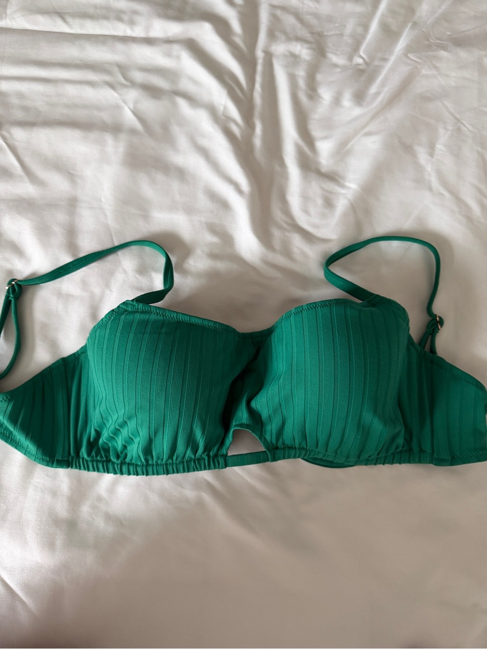 Target Emerald Ribbed Balconette Bra